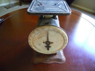 Vintage Late 1800 ' S Metal With White Dial Scale.  Great Piece For The Kitchen photo