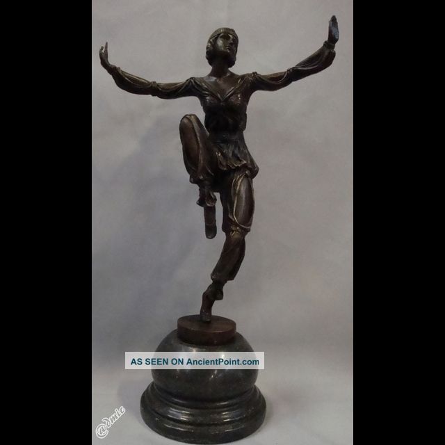 Statue Scheherazade Art Deco Style Art Nouveau Style Bronze Hot Cast Signed Metalware photo