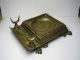 A British Brass Bronze Pen Rest Tray Desktop Cabinet England 19th Century Metalware photo 2