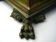 A British Brass Bronze Pen Rest Tray Desktop Cabinet England 19th Century Metalware photo 7