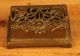 Antique Small Art Nouveau Solid Brass Inkwell Stand Inkstand Metalware photo 1
