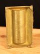 Antique Small Art Nouveau Solid Brass Inkwell Stand Inkstand Metalware photo 2