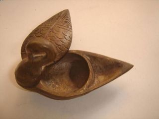 India Vintage Duck Figurative Brass Ring Box 28934 photo