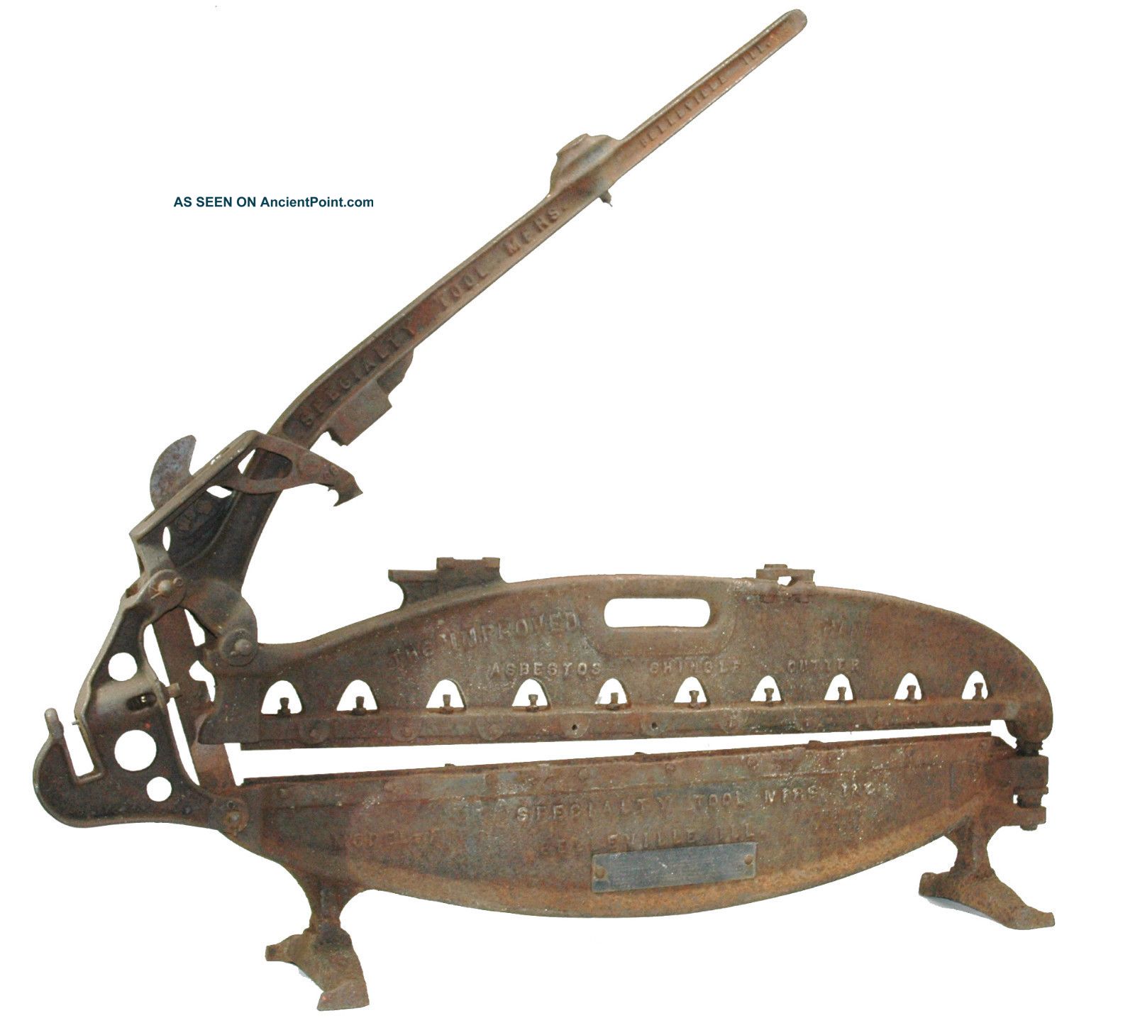 Antique Shingle Cutter By Specialty Tool Mfrs Cast Iron 45lbs Model - F,  Steampunk Metalware photo