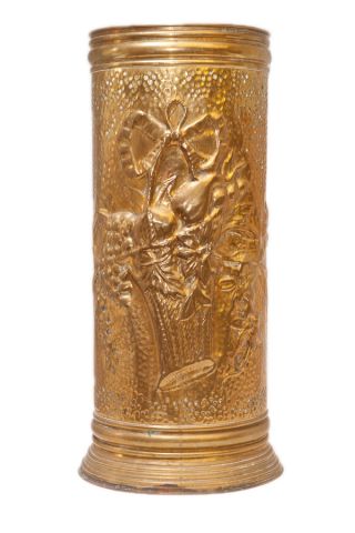 19th Century Brass Umbrella Holder From Belgium photo