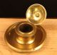 Antique 19th Century Ornate Brass Inkwell Metalware photo 2