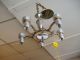 Stunning Chandelier Brass Chrome 5 Arms Art Deco Lamps photo 1