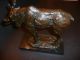 Bronze Moose Sculpture,  Signed Milo,  Mounted On Marble Base,  11 1/4 
