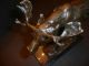 Bronze Moose Sculpture,  Signed Milo,  Mounted On Marble Base,  11 1/4 