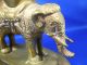 Pair Antique Figural Elephant Brass Candlesticks Metalware photo 2