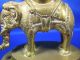 Pair Antique Figural Elephant Brass Candlesticks Metalware photo 5