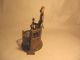 Souvenir De Bruxelles Peeing Boy Figure Gaited Fountain Antique Cast Metal 1898 Metalware photo 1