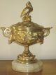 Antique French Empire Style Gilt Bronze Bonbonniere Vase Metalware photo 1