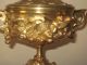 Antique French Empire Style Gilt Bronze Bonbonniere Vase Metalware photo 2