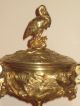 Antique French Empire Style Gilt Bronze Bonbonniere Vase Metalware photo 4