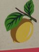 Cutie Vtg 1940s Metal Kitchen Wall Hangings - Red - Lemon Lime Dutch Children Metalware photo 4