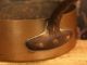 French Antique Copper Kettle With Bent Iron Handle Metalware photo 3