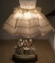 Antique 1920 ' S - 1940 ' S Porcelain & Brass Victorian Style Figurine Lamp Lamps photo 1