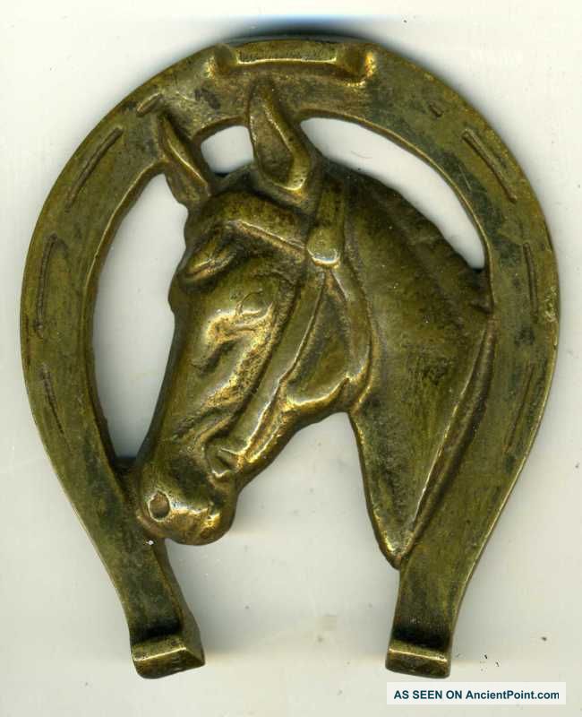 Bronze/brass Adv.  Horse In Horseshoe/fox Furnace Co. Metalware photo