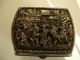 Antique Silver Metal Jennings Bros Jb High Relief Trinket Box Jewelry Casket Art Metalware photo 1