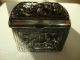 Antique Silver Metal Jennings Bros Jb High Relief Trinket Box Jewelry Casket Art Metalware photo 2