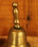 Antique 19th Century Solid Bronze Bell With Turned Bronze Handle,  Circa 1840 ' S Metalware photo 2
