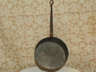 Antique Very Rare 1850 ' S Hammered Copper Pot With Iron Handle,  Made In France photo