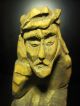 Small Pensive Christ Jesus 5 Inches Of Folk Art Bidding From 1usd Carved Figures photo 5