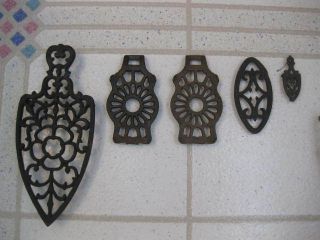 Antique Cast Iron Trivets Trivet Cute Tiny Hotpad photo