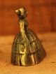 Antique Brassbell Lady Holding Posy Of Flowers Metalware photo 3