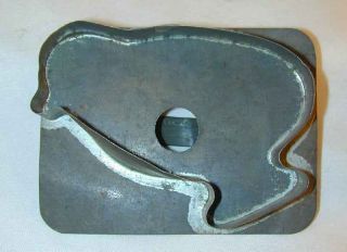 Antique Tin Southeastern Pennsylvania Flat - Back Cookie Cutter Easter Chick photo