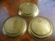 3 Brass Plates W Inset Picture - Made In England Metalware photo 4