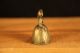 Vintage Brass Desk Bell Lady With Large Head Dress Metalware photo 2