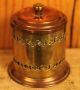 Antique Copper And Brass Ornate Tea Holder With Finial Metalware photo 2