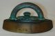Antique Miniature Sadiron Wooden Handle Salesman Sample Metalware photo 1