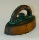 Antique Miniature Sadiron Wooden Handle Salesman Sample Metalware photo 3