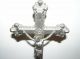 Antique French Cast Iron Crucifix. Metalware photo 1