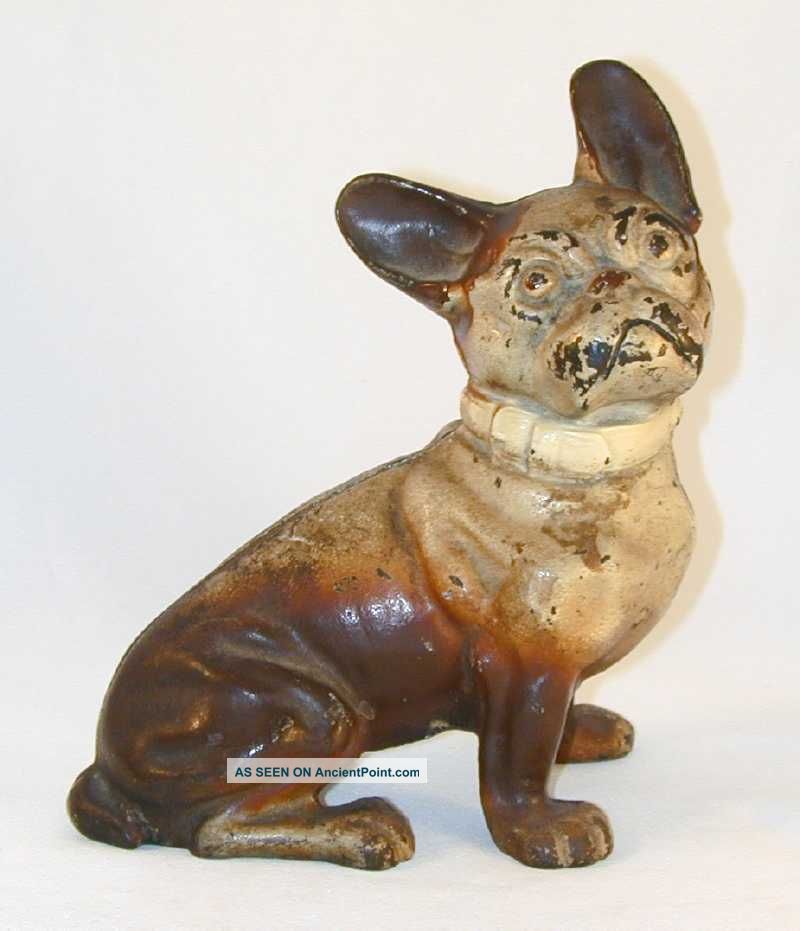 Cast Iron Doorstop Full Figure French Bulldog Hubley Nr Metalware photo