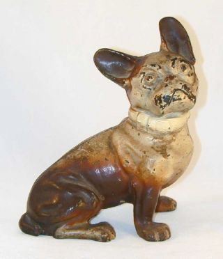 Cast Iron Doorstop Full Figure French Bulldog Hubley Nr photo