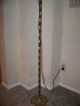 Antique Art Deco Bridge Floor Lamp With Pull Chain,  Twisted Wrought & Cast Iron Lamps photo 11