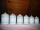 Old French Enamelware/graniteware Canisters Set - Etoile Pen - Shabby Chic Metalware photo 3