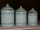Old French Enamelware/graniteware Canisters Set - Etoile Pen - Shabby Chic Metalware photo 5
