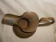 Hand Made Antique Lg Brass Water Pitcher Riveted Handle Hemmed Primitive Vase Metalware photo 6