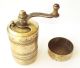 Old Vintage Mini Brass Pepper Mill / 728 Metalware photo 2