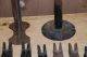 Antique Cast Iron Shoe Repair Tools - 2 Pedestals And 9 Attachments Metalware photo 2
