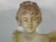 Antique Art Nouveau Fine Bisque Porcelain Bust Of Woman Figurines photo 2