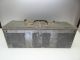 Antique Old Metal Homemade Welded Carpenters & Plumbers Rustic Toolbox Container Metalware photo 4