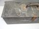 Antique Old Metal Homemade Welded Carpenters & Plumbers Rustic Toolbox Container Metalware photo 6