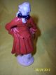 Early French Porcelain Figurine Of Gentleman In Red Coat,  Crown ' N ' Mark Figurines photo 2