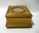 Classic Gilt Lidded Mirrored Hinged Box Antique / Vintage Metalware photo 3